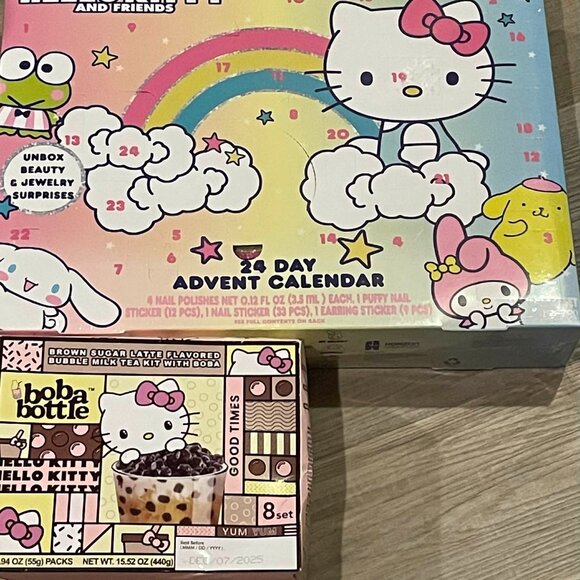 Sanrio Hello Kitty and Friends 24 day advent calender w/boba kit - Picture 1 of 4